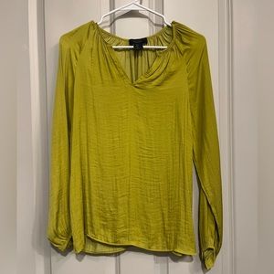 RACHEL ROY chartreuse long sleeve blouse